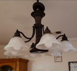 7 Light hanging chandelier light fixture
