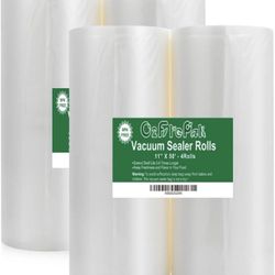 11x50 Rolls Vacuum Sealer Bags Rolls with BPA Free,Heavy Duty Vacuum Food Sealer Storage Bags Rolls,Cut to Size Roll,Great for Sous Vide