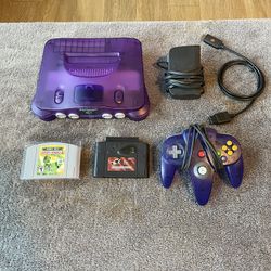 Purple N64 Region Free With New Updated Shell And Buttons 