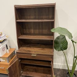 2 Shelf Filing Storage Cabinet bookcase  With hutch