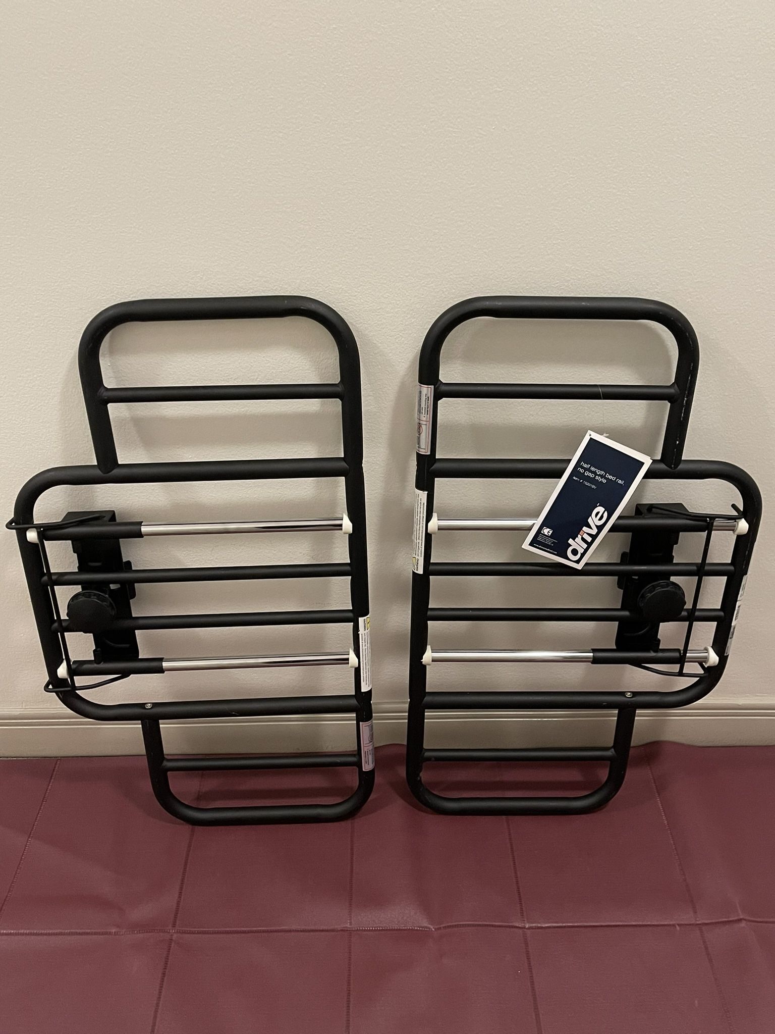 NEW!! DRIVE MEDICAL No-Gap Half-Length Side Bed Rail - firm posted price for BOTH RAILS bought together.