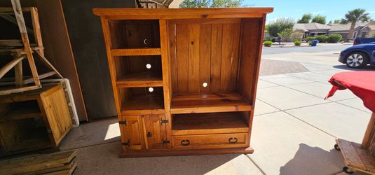 Solid wooden tv center