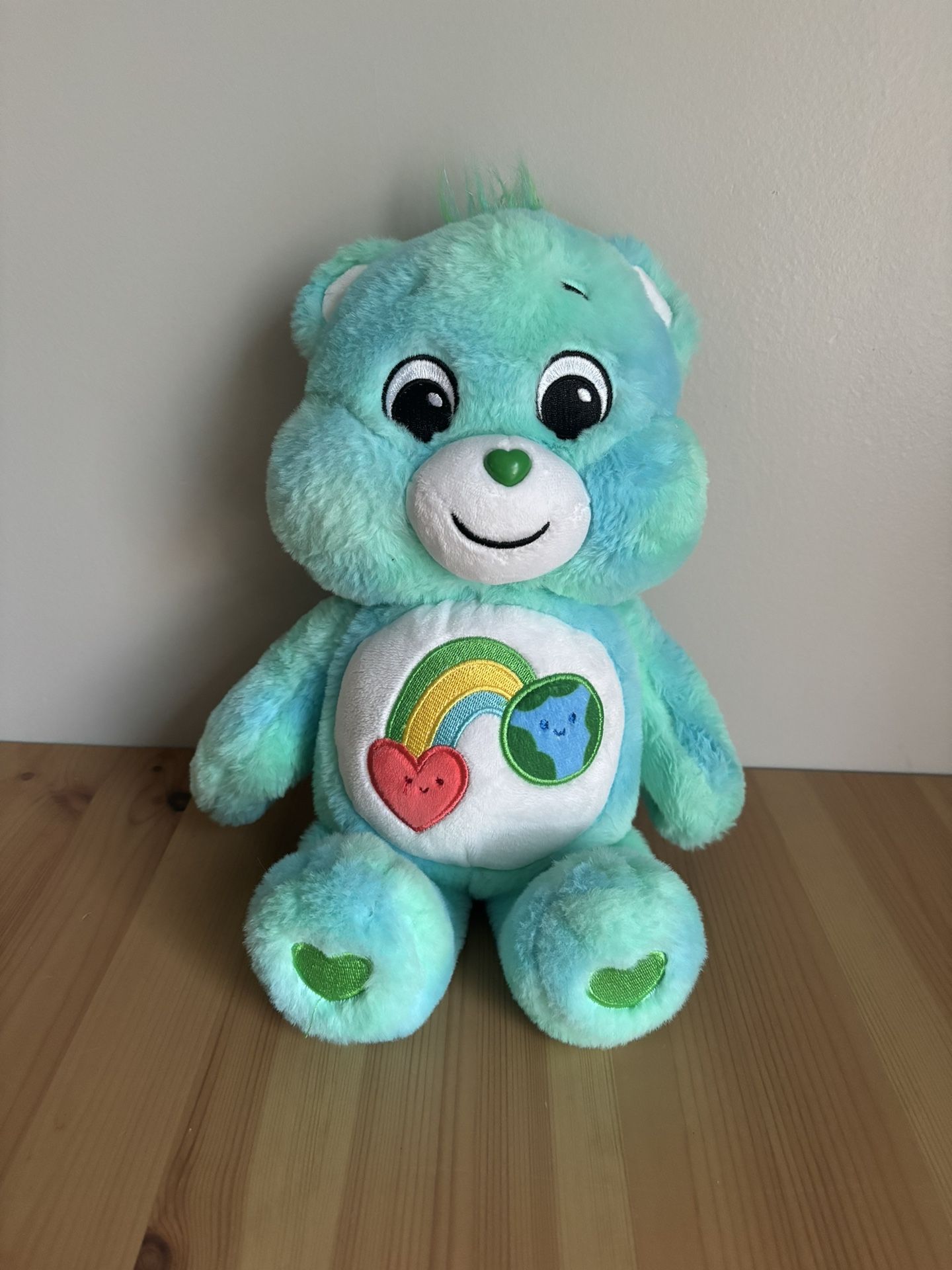 Care Bears 14" Plush - I Care Bear - Soft Recycled Material Green Teal