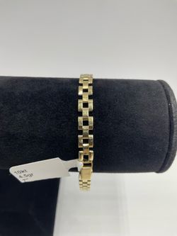MOTHERS DAY SPECIAL 10KT YELLOW GOLD 7” ROLEX LINK BRACELET 4.5GR