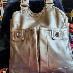 Stunning Bronze Leather Marc Jacobs Boho Bag Purse