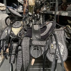 Nueva Montura Charra Bordada Con Cantinas Desmontables 