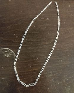 Sterling silver figaro link necklace