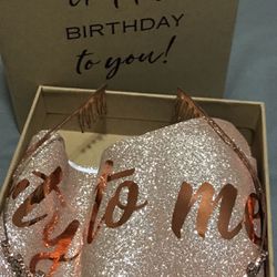 "Talk Thirty to me" Sash & Rhinestone Tiara Set - 30th Birthday Gifts Rose Gold Glitter