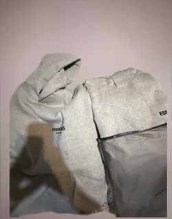Essentials Fear of God Gray Fleece Pullover Hoodie Hooded Long Sleeve