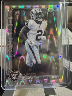 Ashton Jeanty RC Topps Chrome Rookie Card – Raiders