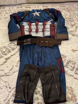 Captain America Kids Costume with Belt 8-10