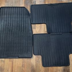 Tesla 3 Front Passenger and Rear Set of 2 Floor Mats Black