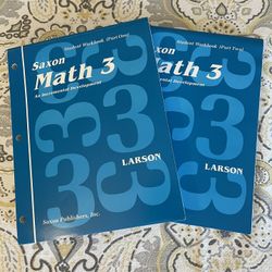 Saxon Math 3 Student Workbooks Part 1 and 2