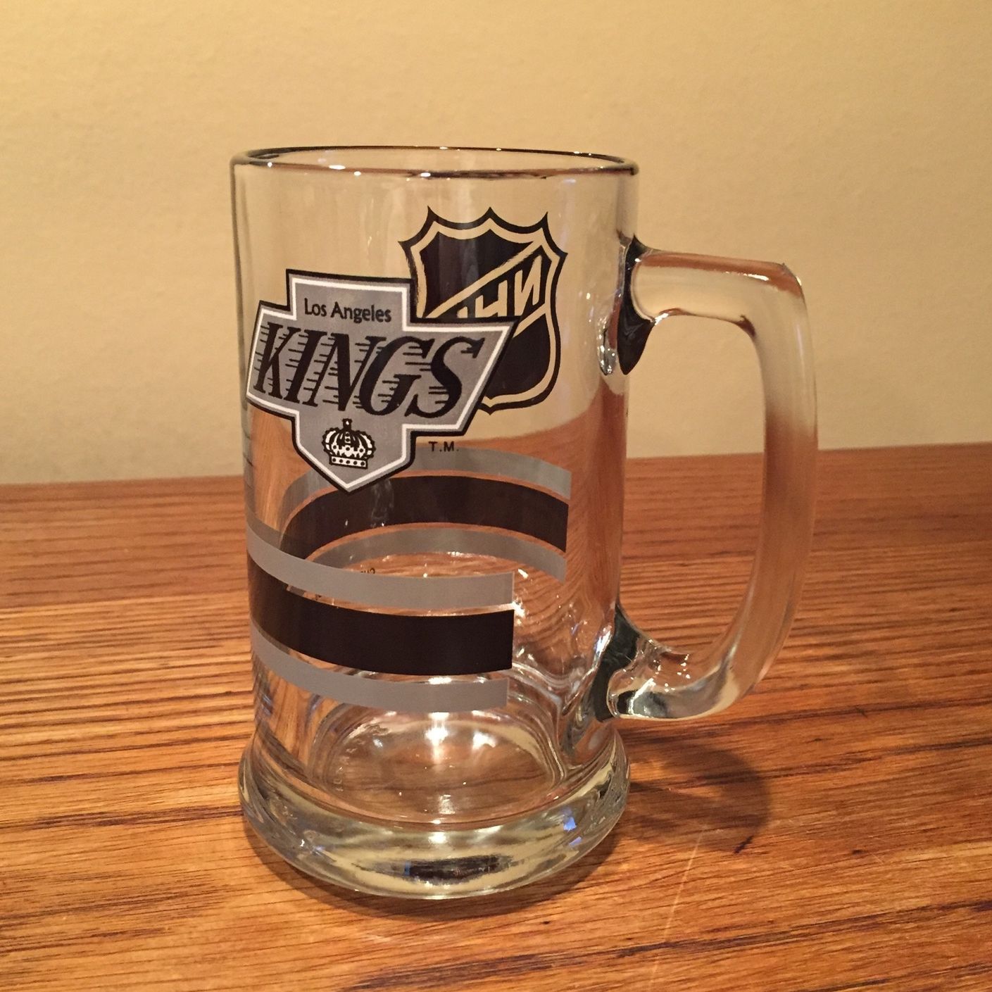 Vintage NHL LosAngeles Kings Glass Beer Mug Stein