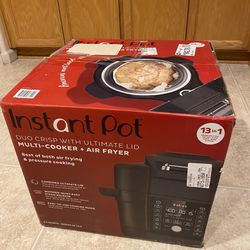  Instant Pot Duo Crisp Ultimate Lid, 13-in-1 Air Fryer