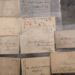 (10) 150+ year old letters! Early to mid 1800s handwritten original authentic letters. Not reproductions. Not copies.  Fascinating documents 