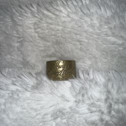 Tiffany & Co Silver Wide Notes Fifth Ave Ring Size 6.