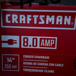 8.0 AMP Electric Corded Craftsman Chainsaw 