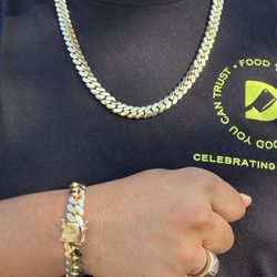 Handmade Miami Cuban Links Set 14k Stamped 5x Gold Plated
