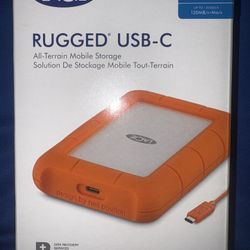 LaCie Rugged USB-C 4TB Portable External Hard Drive