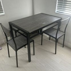 Gray Dining Table With Chairs 