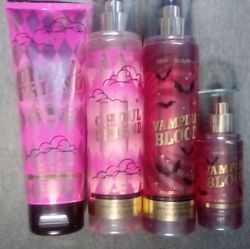 4 Piece Bath and Body Works Halloween Body Cream & Mist Bundle