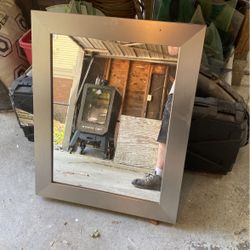 Stainless medicine cabinet with glass shelves