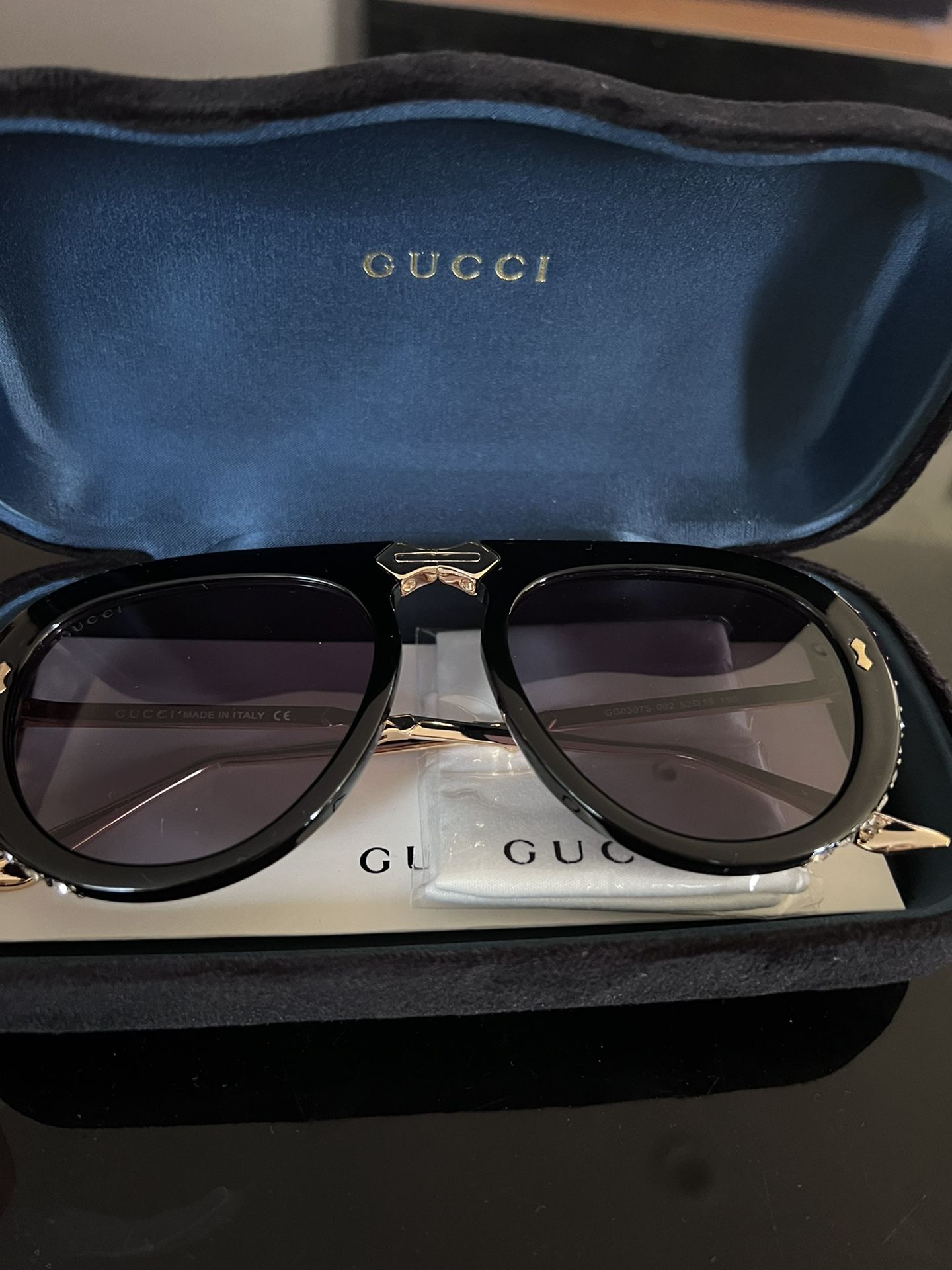 Gucci Foldable Sunglasses Brand New Never Used, Comes With Case And Cleaning Cloth, $600