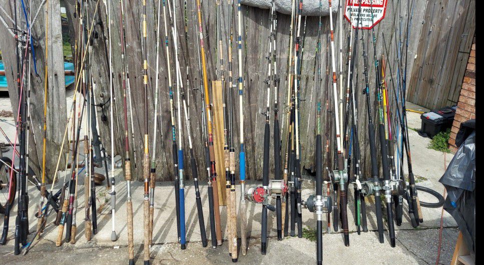 Over 100 Fishing Rods & Reels  Send Me An Offer 