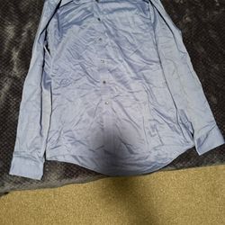 Tafford Men's Sky Blue Casual Button Down Shirt Size 36/37 Neck 16.5