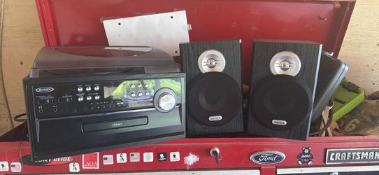 Jensen 3-speed stereo music center