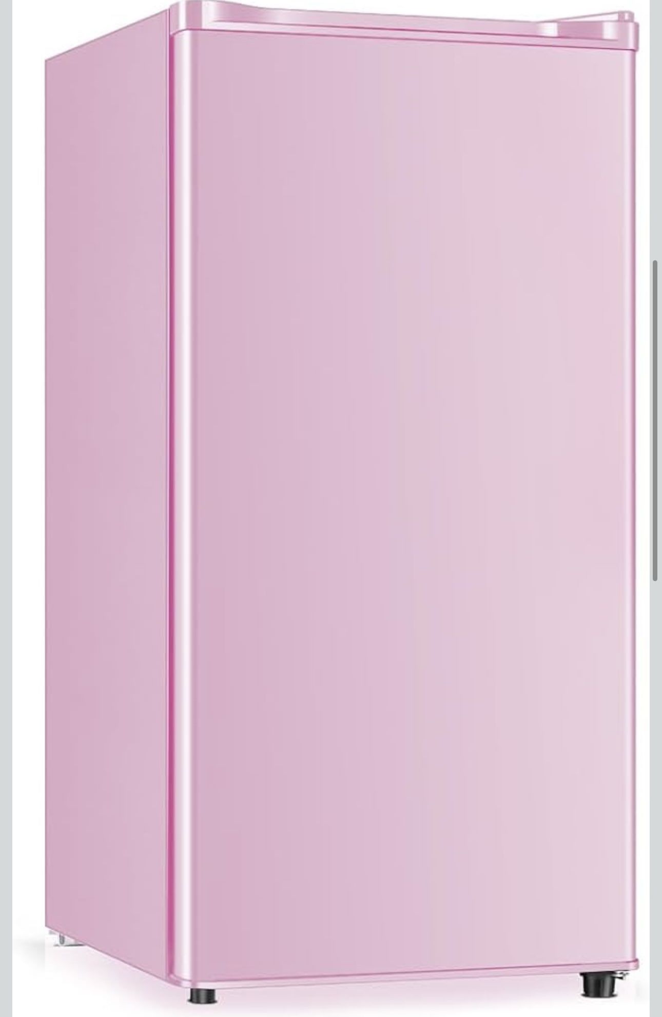 pink mini fridge 