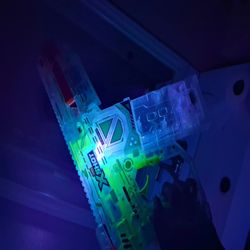 X shot orbegungun outside toy.