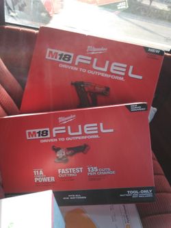 Milwaukee Nailer 15ga 18v And Grinder Fuel Brushless 