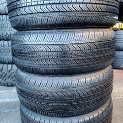 4 USED TIRES MICHELIN 215/55/17