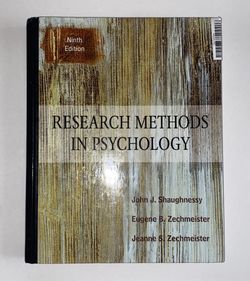 Research Methods In Psychology, 9th Edition 9th Edition