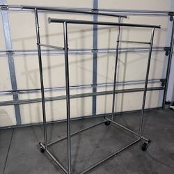 Dual bar Industrial Garment Rack