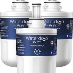 Waterdrop Plus DA29-00003G Refrigerator Water Filter, Replacement for Samsung DA29-00003G, DA29-00003B, HAFCU1, DA29-00003A, NSF 401&53&42 Certified, 