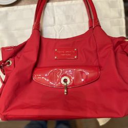 Kate Spade Nylon Red Shoulder Bag Used 