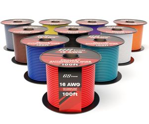 BRAND NEW - GS Power 16 AWG CCA Primary Automotive Wire 100ft Spools