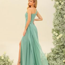 One Shoulder Bridesmaid Dress 