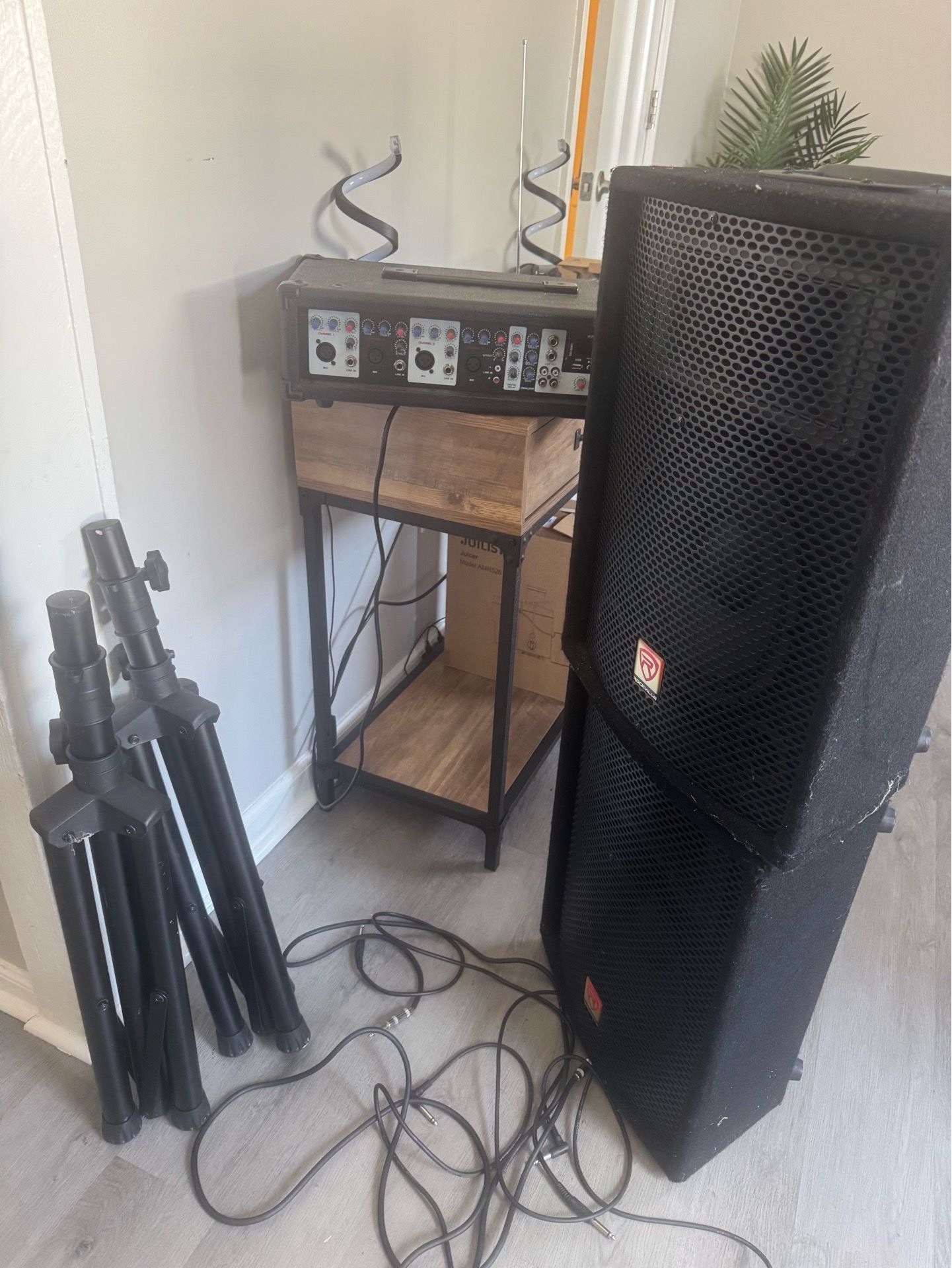 Mixer and speakers