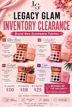 Eyeshadow Palettes Inventory Clearance