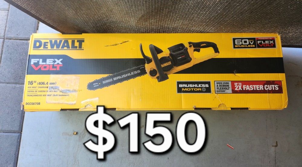 DEWALT FLEXTVOLT  60V 16" CHAINSAW  TOOL-ONLY 