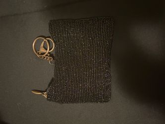 Vintage Black Beaded Mini Clutch wallet