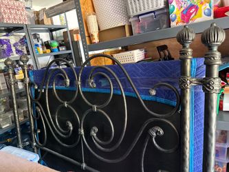 Wesley Allen Queen size headboard and footboard with frame and hardware.