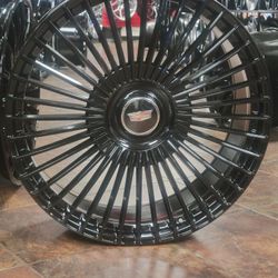 26" 26x10 GLOSS BLACK WHEELS TIRES 305 30 26 CADILLAC ESCALADE DENALI CHEVY DODGE RAM 6-LUG