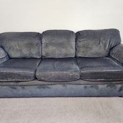 Grayish Blue Comfy Couch