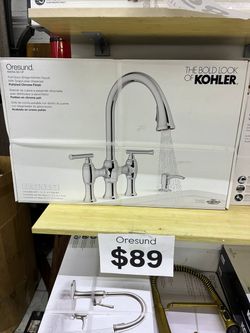 Kohler oresund pull-down bridge kitchen faucet