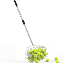 YooKoo Rolling Tennis Ball Picker, 29"–43" Adjustable Ball Collector,